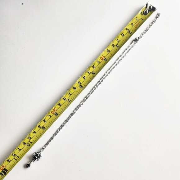 Gothic Victorian Vampire black jasper and silver  chain mail necklace - Picture 6 of 8